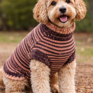 Kuschelstreifen Hundepullover aus Chenille